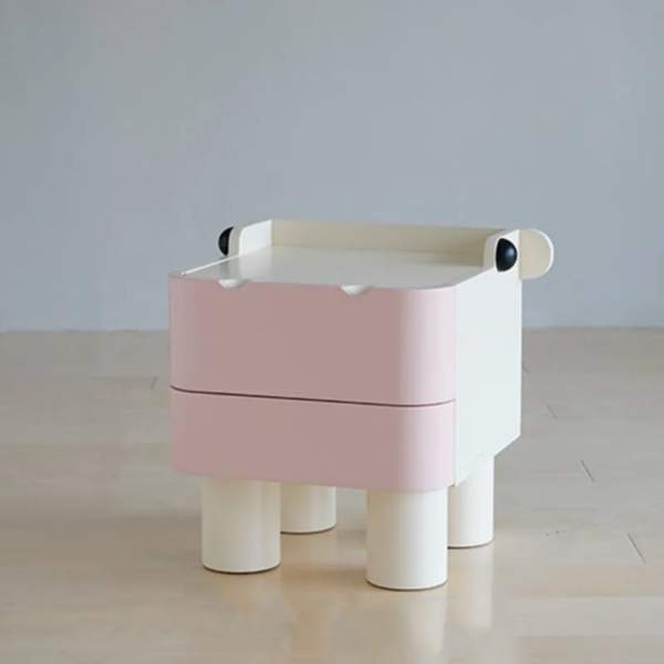 2 Woodbee craft "The Happy Hippo" Handcrafted Kids Animal Wooden Nightstand