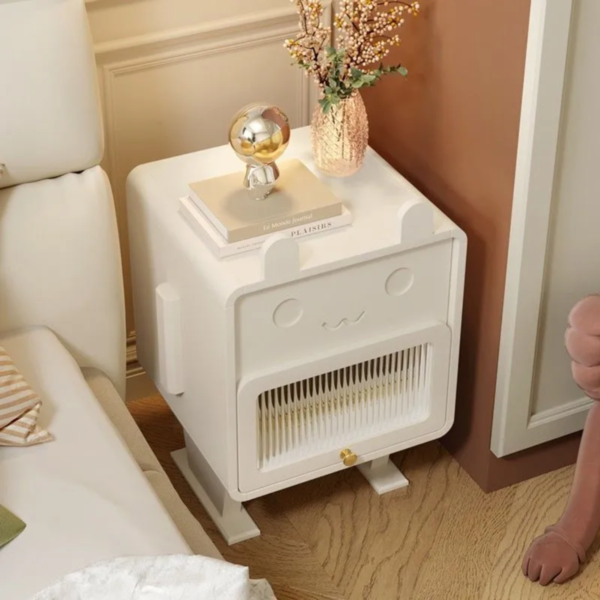 Woodbee craft "The Hopscotch" Handcrafted Kids Bunny Wooden Nightstand