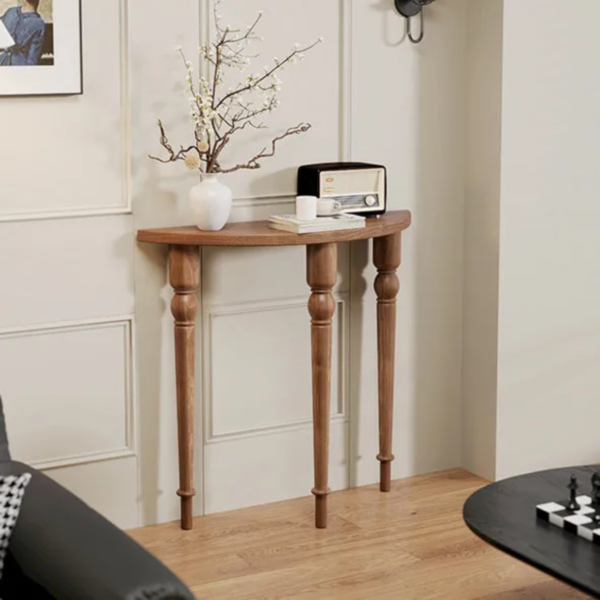 2 Woodbee craft "The Antoinette" Handcrafted French Roman Column Console Table