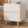 2 Woodbee craft "The Nordic Haven" Handcrafted Scandi Tapered Leg Wooden Nightstand