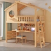2 Woodbee craft "The Fairytale Cabin" Handcrafted Dollhouse Children Loft Bed