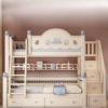 Woodbee craft "The Citadel Haven" Handcrafted Wooden Bunk Bed Ladder Staircase