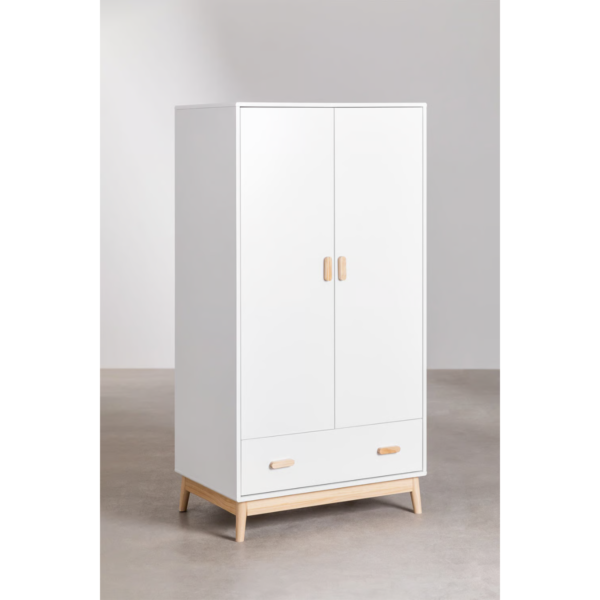 3 Woodbee craft "The Nordic Haven" Kids Two Door Wooden Wardrobe