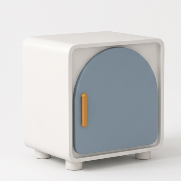 3 Woodbee craft "The Arcadian Pebble" Handcrafted Kids Arched Wooden Bedside Table