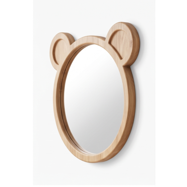3 Woodbee craft "The Little Teddy" Handcrafted Kids Wooden Bear Mirror