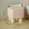 3 Woodbee craft "The Happy Hippo" Handcrafted Kids Animal Wooden Nightstand