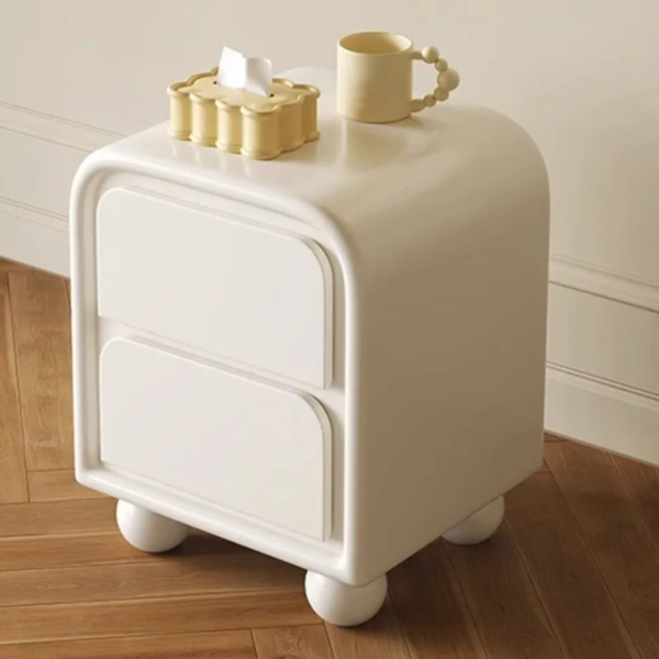 Woodbee craft "The Orbita Capsule" Handcrafted Spherical Feet Wooden Bedside Table