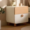 3 Woodbee craft "The Kanso Orbit" Handcrafted Contemporary Solid Wood 2-Drawer Nightstand