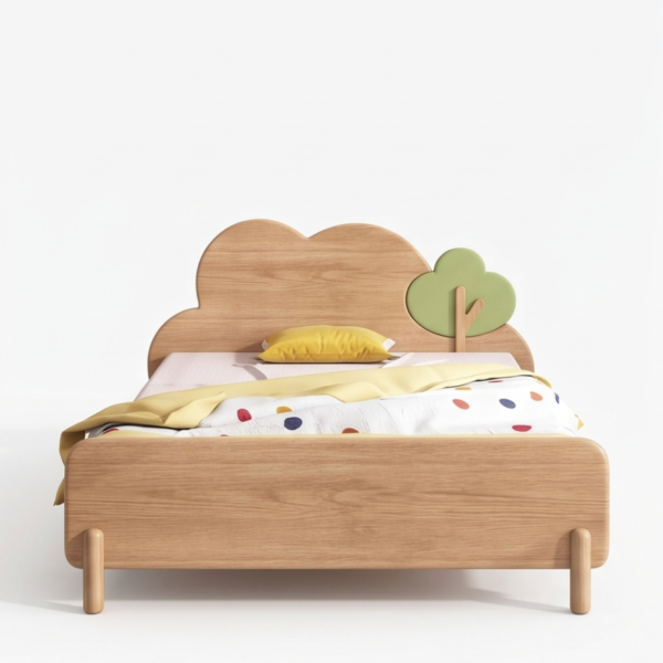 3 WoodBee Craft "The Meadow Drift" Handcrafted Kids Cloud Wooden Bed
