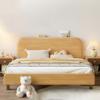 Woodbee craft "The Solstice Curve" Handcrafted Natural Curved Solid Wood Bed