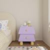 WoodBee Craft "The Prism Pod" Handcrafted Kids Trapezoid Wooden Bedside Table
