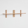WoodBee Craft "The Kanso Tier" Handcrafted Acacia Wood Wall Shelf Unit