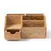 WoodBee Craft "The Kanso Caddy" Handcrafted Wooden Desk Organizer with Drawer