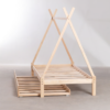 4 WoodBee Craft "The Nomad Tent" Handcrafted Kids Teepee Bed with Trundle
