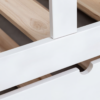 4 WoodBee Craft "The White Haven Cottage" Handcrafted White Trundle House Bed