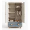 4 Woodbee craft "The Luna Pod" Handcrafted Kids Curved Wooden Wardrobe