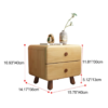 Woodbee craft "The Sylvan Curve" Handcrafted Rounded Edge Solid Wood Nightstand