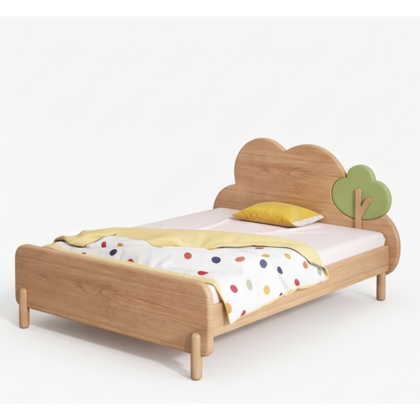 4 WoodBee Craft "The Meadow Drift" Handcrafted Kids Cloud Wooden Bed