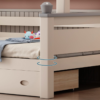Woodbee craft "The Citadel Haven" Handcrafted Wooden Bunk Bed Ladder Staircase