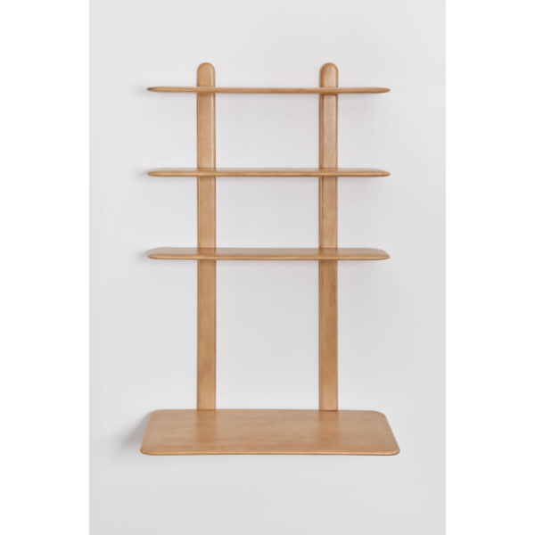 WoodBee Craft "The Nordic Rise" Floating Wall Mounted Ladder Desk with Shelves