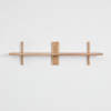 WoodBee Craft "The Kanso Tier" Handcrafted Acacia Wood Wall Shelf Unit