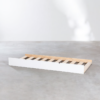 5 WoodBee Craft "The White Haven Cottage" Handcrafted White Trundle House Bed