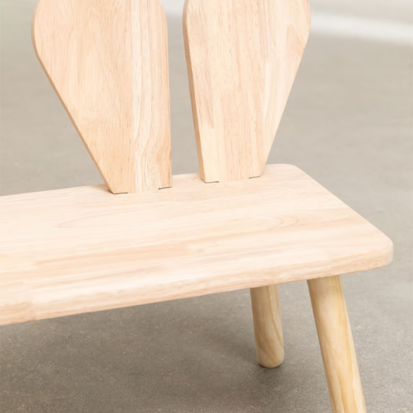 5 Woodbee craft "The Meadow Duo" Handcrafted Wooden Bunny Bench