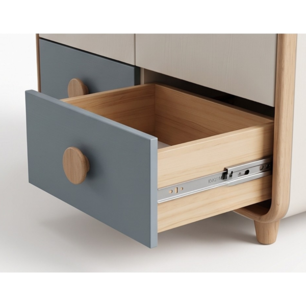 5 Woodbee craft "The Luna Pod" Handcrafted Kids Curved Wooden Wardrobe