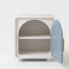5 Woodbee craft "The Arcadian Pebble" Handcrafted Kids Arched Wooden Bedside Table