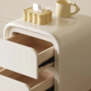 Woodbee craft "The Orbita Capsule" Handcrafted Spherical Feet Wooden Bedside Table