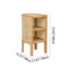Woodbee craft "The Kyoto Capsule" Handcrafted Japanese Oval Wood Rattan Nightstand