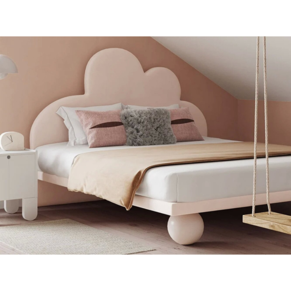 5 Woodbee craft "The Cumulus Dream" Kids Upholstered Cloud Platform Bed
