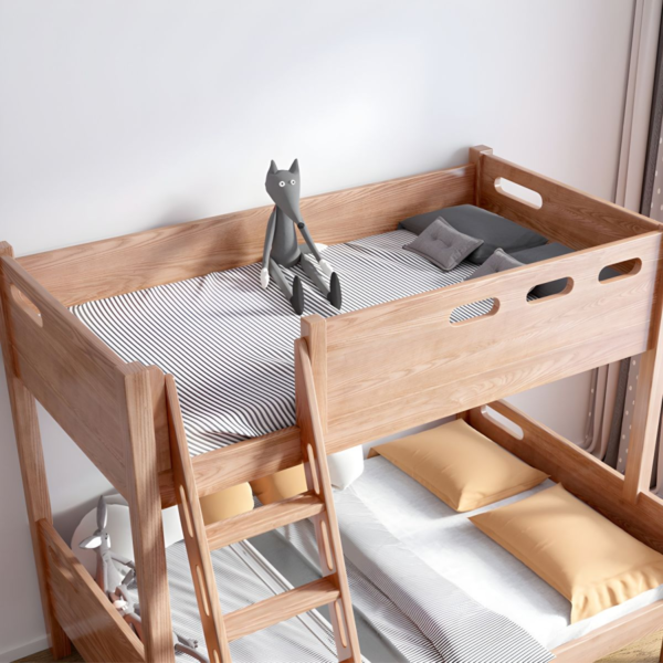 5 WoodBee Craft "The Timber Loft" Natural Solid Wood Bunk Bed Frame