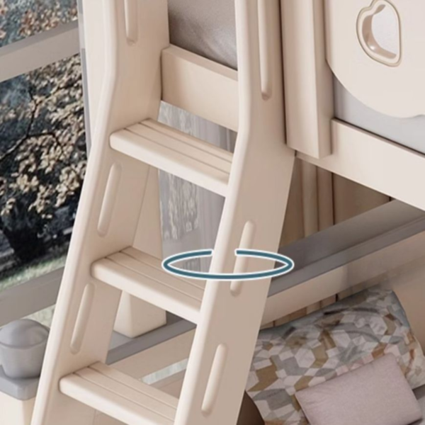 Woodbee craft "The Citadel Haven" Handcrafted Wooden Bunk Bed Ladder Staircase