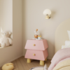 WoodBee Craft "The Prism Pod" Handcrafted Kids Trapezoid Wooden Bedside Table