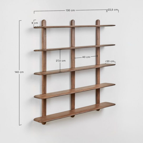 WOODBEE CRAFT "The Nordic Ledge" Handcrafted Solid Wood Floating Wall Shelf
