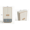 6 Woodbee craft "The Luna Pod" Handcrafted Kids Curved Wooden Wardrobe