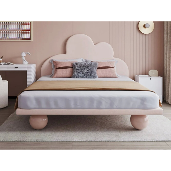 6 Woodbee craft "The Cumulus Dream" Kids Upholstered Cloud Platform Bed