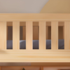 6 Woodbee craft "The Fairytale Cabin" Handcrafted Dollhouse Children Loft Bed