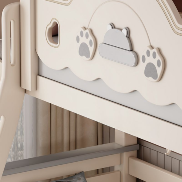 Woodbee craft "The Citadel Haven" Handcrafted Wooden Bunk Bed Ladder Staircase