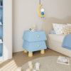 WoodBee Craft "The Prism Pod" Handcrafted Kids Trapezoid Wooden Bedside Table