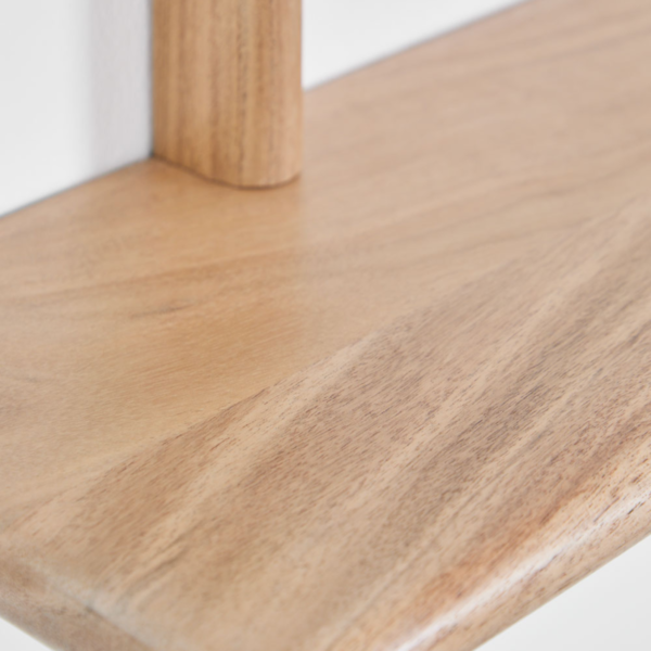 WoodBee Craft "The Kanso Tier" Handcrafted Acacia Wood Wall Shelf Unit