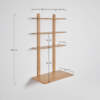 WoodBee Craft "The Nordic Rise" Floating Wall Mounted Ladder Desk with Shelves