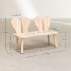7 Woodbee craft "The Meadow Duo" Handcrafted Wooden Bunny Bench