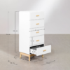 7 Woodbee craft "The Nordic Tower" Handcrafted Kids Five Drawer Tallboy Dresser