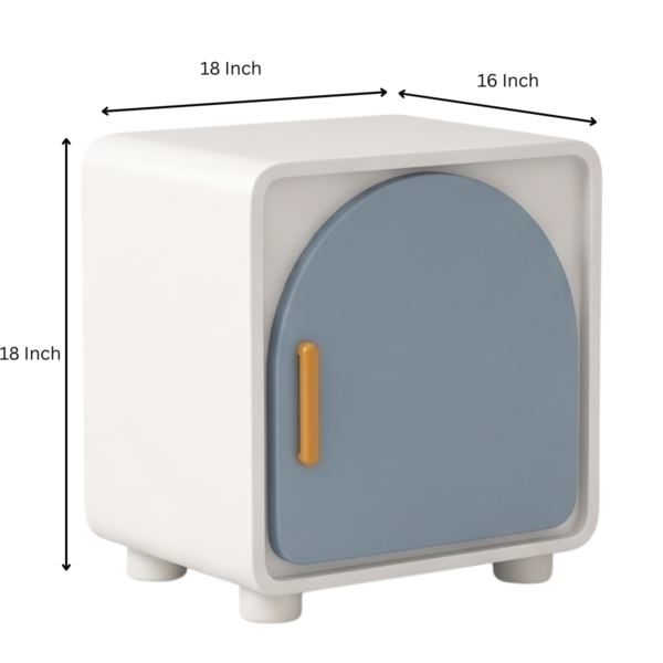 7 Woodbee craft "The Arcadian Pebble" Handcrafted Kids Arched Wooden Bedside Table