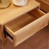 7 Woodbee craft "The Aurelia Retro" Handcrafted Mid-Century Brass Tipped Wooden Nightstand