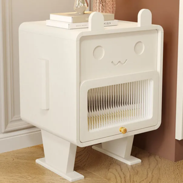 Woodbee craft "The Hopscotch" Handcrafted Kids Bunny Wooden Nightstand