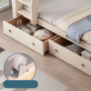 Woodbee craft "The Citadel Haven" Handcrafted Wooden Bunk Bed Ladder Staircase