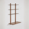 WoodBee Craft "The Nordic Rise" Floating Wall Mounted Ladder Desk with Shelves